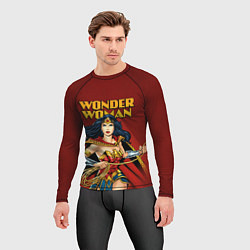Рашгард мужской Wonder Woman, цвет: 3D-принт — фото 2