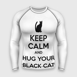 Рашгард мужской Обними своего черного кота, цвет: 3D-принт
