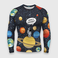 Рашгард мужской Where is Everybody?, цвет: 3D-принт