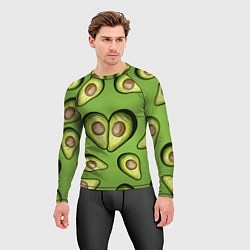 Рашгард мужской Люблю авокадо, цвет: 3D-принт — фото 2