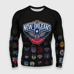 Рашгард мужской New Orleans Pelicans 1, цвет: 3D-принт