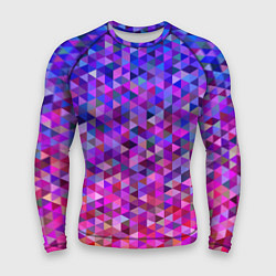 Рашгард мужской Треугольники мозаика пиксели, цвет: 3D-принт