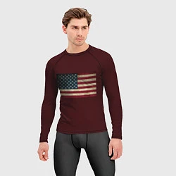Рашгард мужской USA флаг, цвет: 3D-принт — фото 2
