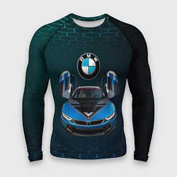 Рашгард мужской BMW i8 Turbo тюнинговая, цвет: 3D-принт