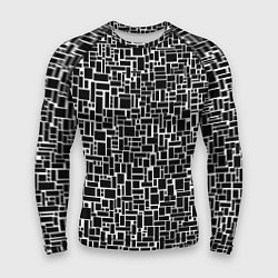 Рашгард мужской Геометрия ЧБ Black & white, цвет: 3D-принт