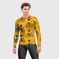 Рашгард мужской Котики на велосипедах, цвет: 3D-принт — фото 2