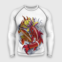 Мужской рашгард Японские Карпы Иероглифы