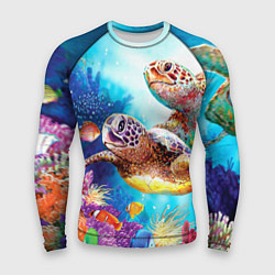 Рашгард мужской Морские черепахи, цвет: 3D-принт