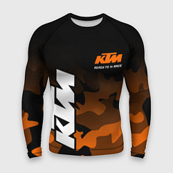 Рашгард мужской KTM MOTORCYCLES КТМ МОТОЦИКЛ, цвет: 3D-принт