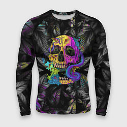 Рашгард мужской Череп Психоделика, цвет: 3D-принт