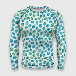 Рашгард мужской Драгоценные зеленые камешки, цвет: 3D-принт