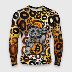 Рашгард мужской BitCoin кот, цвет: 3D-принт