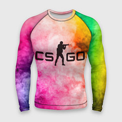 Рашгард мужской Cs Go в разноцветном дыму, цвет: 3D-принт