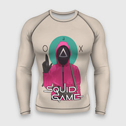 Рашгард мужской Squid game - Игра в кальмара треугольник, цвет: 3D-принт
