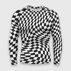 Рашгард мужской Черно-белая клетка Black and white squares, цвет: 3D-принт