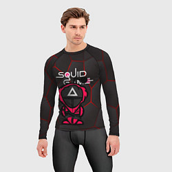 Рашгард мужской Squid game BLACK, цвет: 3D-принт — фото 2