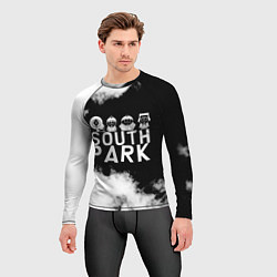 Рашгард мужской Все пацаны на черном фоне Южный Парк, цвет: 3D-принт — фото 2