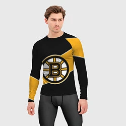 Рашгард мужской Бостон Брюинз, Boston Bruins, цвет: 3D-принт — фото 2