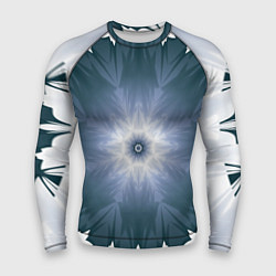 Мужской рашгард Снежинка Абстракция Синий