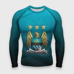 Рашгард мужской Manchester City Teal Themme, цвет: 3D-принт