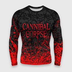 Мужской рашгард CANNIBAL CORPSE, БРЫЗГИ КРАСОК ЧЕРЕПА