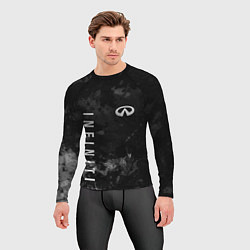 Рашгард мужской Infiniti, Инфинити Черно серый фон, цвет: 3D-принт — фото 2