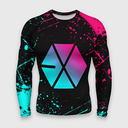 Мужской рашгард EXO BAND NEON LOGO НЕОНОВЫЕ БРЫЗГИ КРАСОК