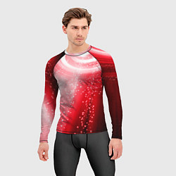 Рашгард мужской Красная космическая спираль, цвет: 3D-принт — фото 2