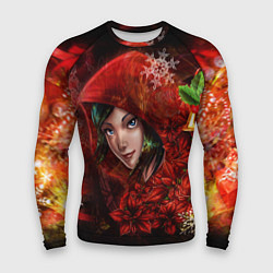 Мужской рашгард КРАСНАЯ ДЕВИЦА НОВОГДНИЙ УЗОР, НОВЫЙ ГОД 2022