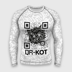 Рашгард мужской QR код котик, цвет: 3D-принт