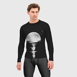 Рашгард мужской Лунная Музыкальная Дорожка, цвет: 3D-принт — фото 2
