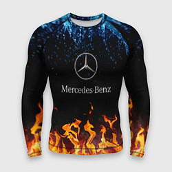 Рашгард мужской Mercedes-Benz: Вода и Огонь, цвет: 3D-принт