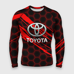 Рашгард мужской Toyota: Красные соты, цвет: 3D-принт