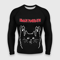Рашгард мужской Iron Maiden Рок кот, цвет: 3D-принт