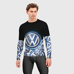 Рашгард мужской Volkswagen Большое лого паттерн, цвет: 3D-принт — фото 2