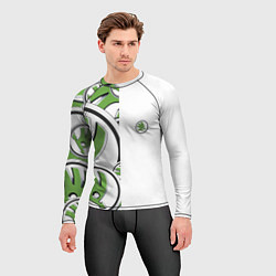 Рашгард мужской Skoda Half Pattern Logo, цвет: 3D-принт — фото 2