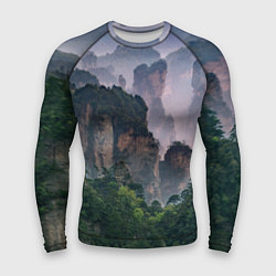 Рашгард мужской Горы лес каньон, цвет: 3D-принт
