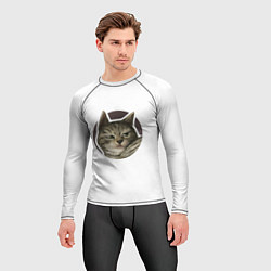 Рашгард мужской Кот презрения, цвет: 3D-принт — фото 2