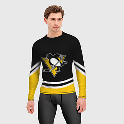 Рашгард мужской Pittsburgh Penguins Питтсбург Пингвинз, цвет: 3D-принт — фото 2