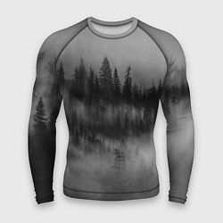 Рашгард мужской Туманный лес - природа, цвет: 3D-принт
