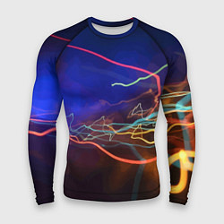 Рашгард мужской Neon vanguard pattern Lightning Fashion 2023, цвет: 3D-принт