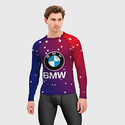 Рашгард мужской BMW Градиент Краска, цвет: 3D-принт — фото 2