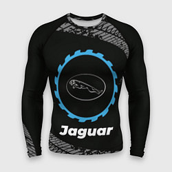 Мужской рашгард Jaguar в стиле Top Gear со следами шин на фоне