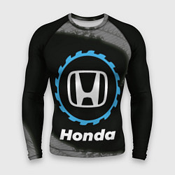 Рашгард мужской Honda в стиле Top Gear со следами шин на фоне, цвет: 3D-принт