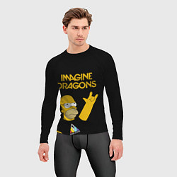 Рашгард мужской Imagine Dragons Гомер Симпсон Рокер, цвет: 3D-принт — фото 2