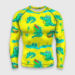 Рашгард мужской GREEN CROCODILES, цвет: 3D-принт