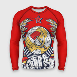 Рашгард мужской СССР серп и молот герб, цвет: 3D-принт