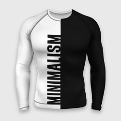 Рашгард мужской MINIMALISM - BLACK AND WHITE, цвет: 3D-принт