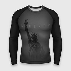 Рашгард мужской LIBERTY - СТАТУЯ СВОБОДЫ, цвет: 3D-принт