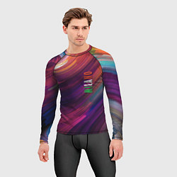 Рашгард мужской Разноцветная экспрессивная композиция - Milano, цвет: 3D-принт — фото 2